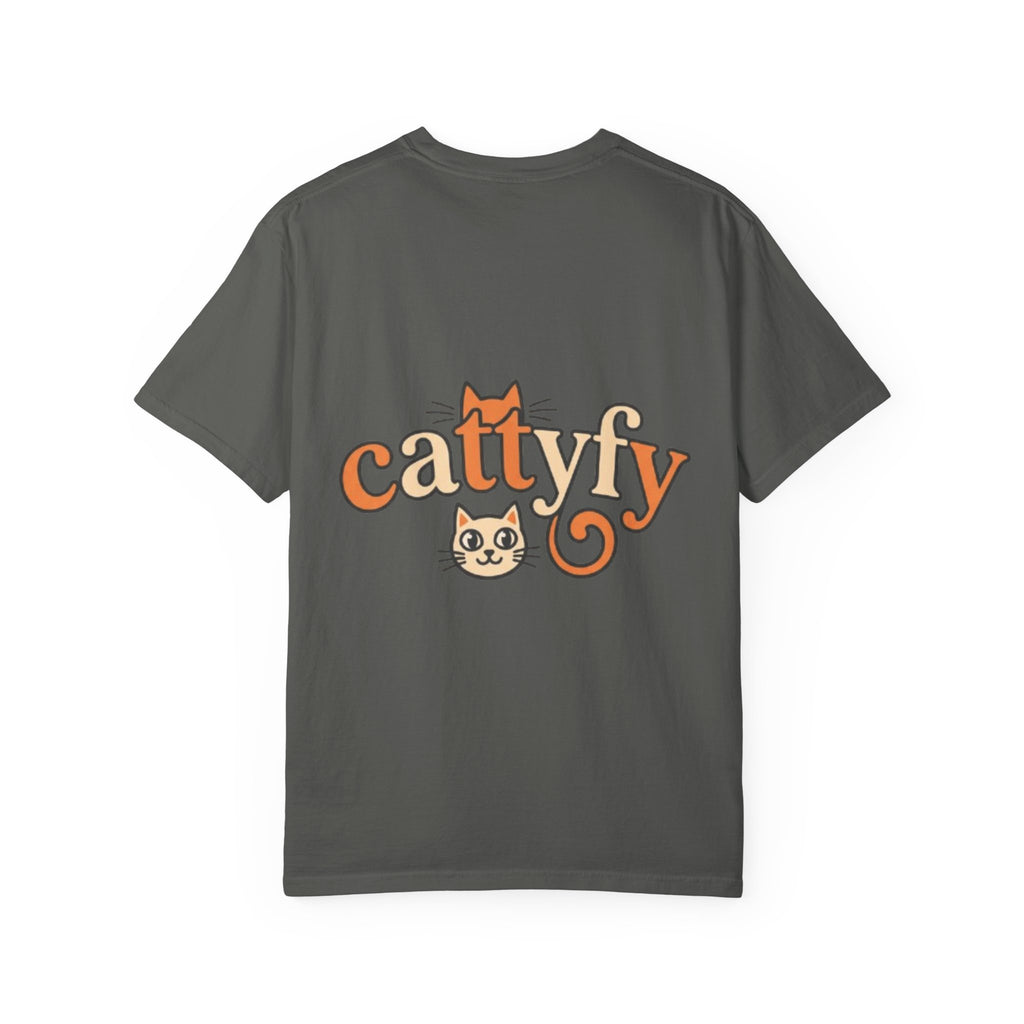 Cattyfy Cute Kitten Graphic T-Shirt — Retro Floral Cat Tee