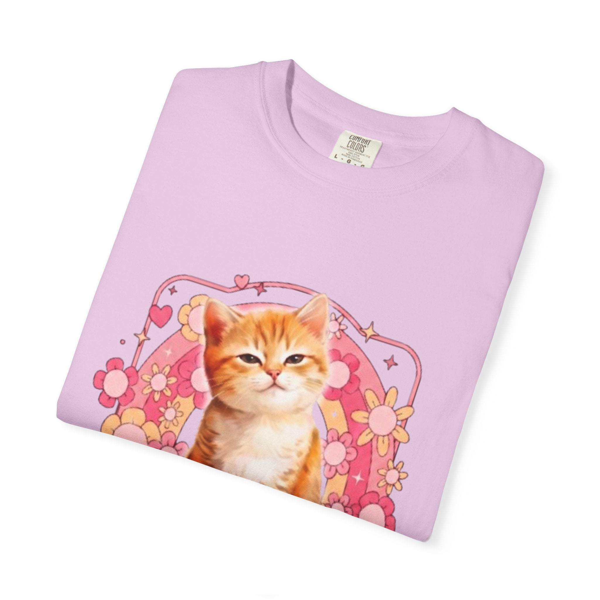 Cattyfy Cute Kitten Graphic T-Shirt — Retro Floral Cat Tee