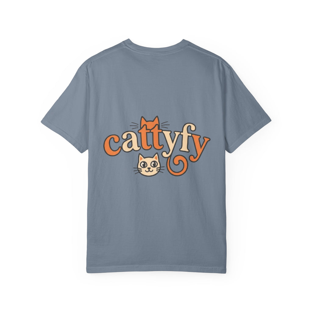 Cattyfy Cute Kitten Graphic T-Shirt — Retro Floral Cat Tee