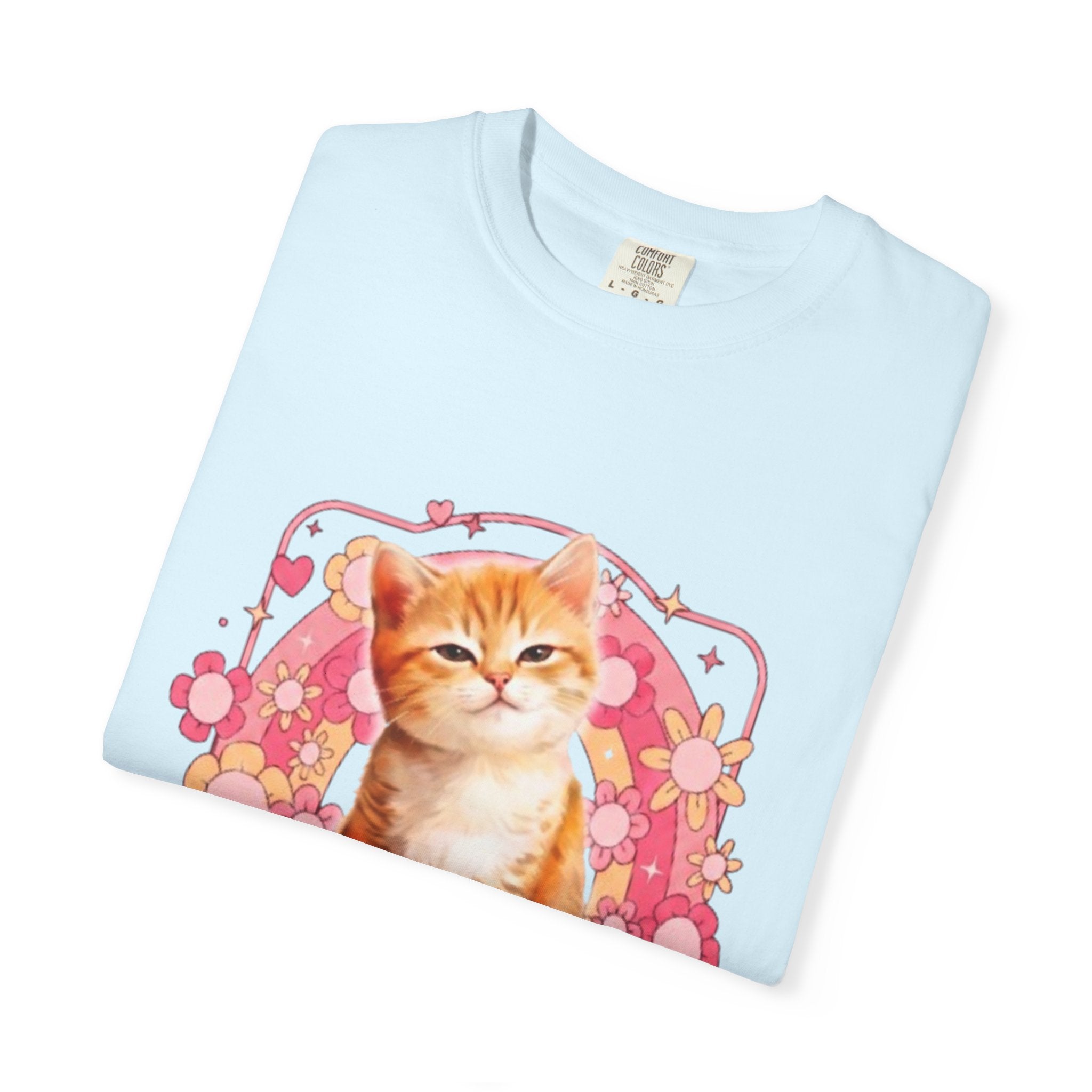 Cattyfy Cute Kitten Graphic T-Shirt — Retro Floral Cat Tee