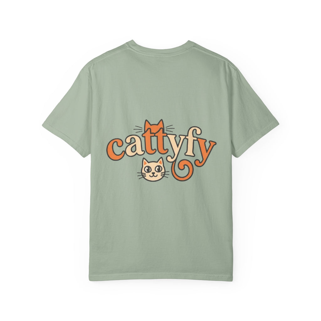 Cattyfy Cute Kitten Graphic T-Shirt — Retro Floral Cat Tee