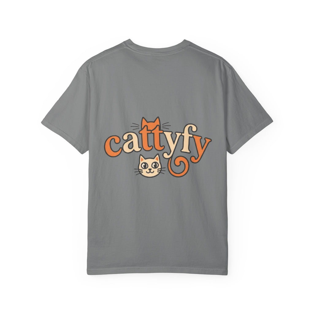 Cattyfy Cute Kitten Graphic T-Shirt — Retro Floral Cat Tee
