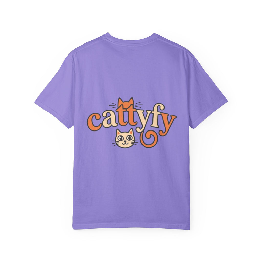 Cattyfy Cute Kitten Graphic T-Shirt — Retro Floral Cat Tee