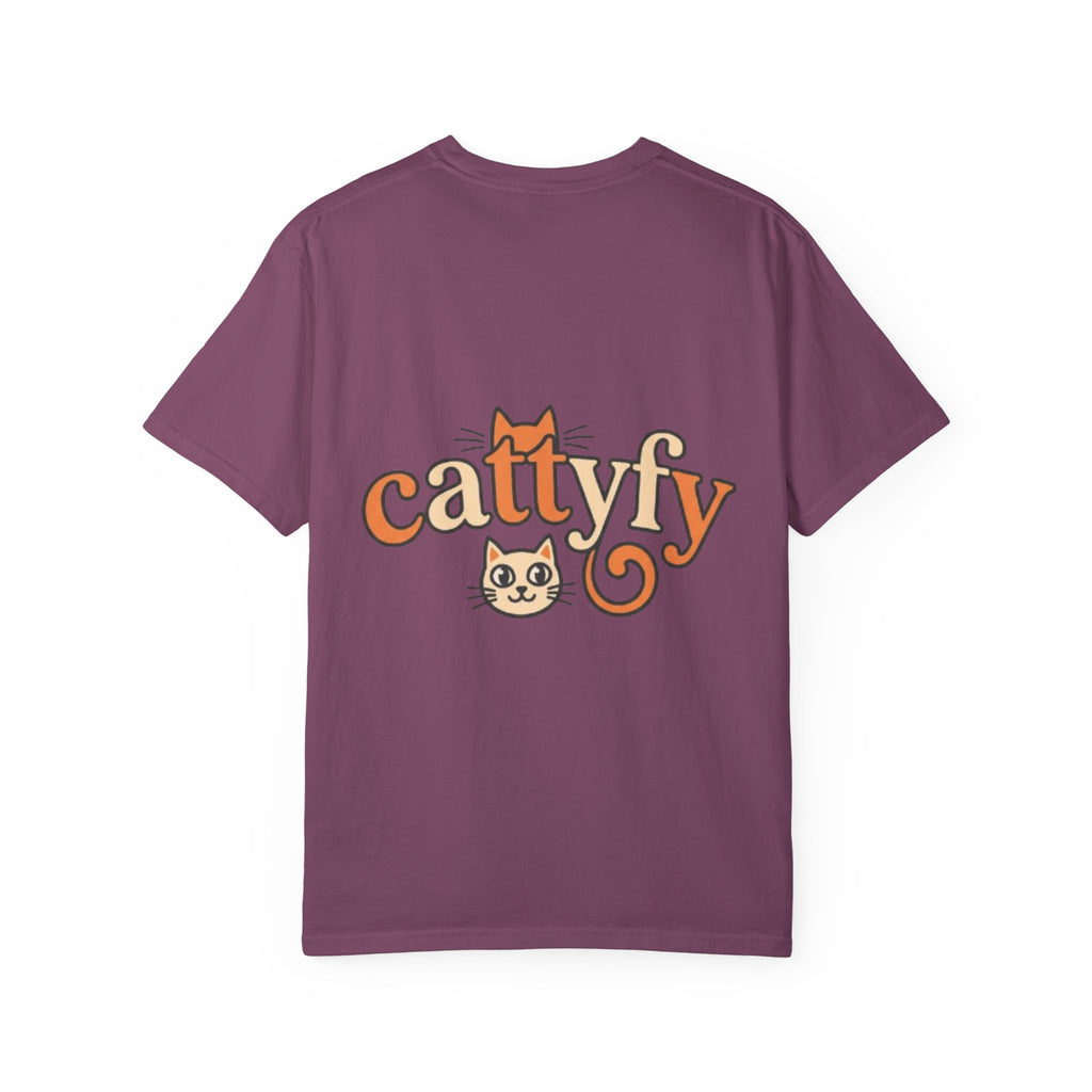 Cattyfy Cute Kitten Graphic T-Shirt — Retro Floral Cat Tee