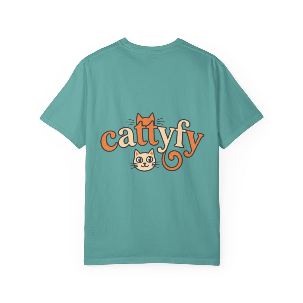 Cattyfy Cute Kitten Graphic T-Shirt — Retro Floral Cat Tee