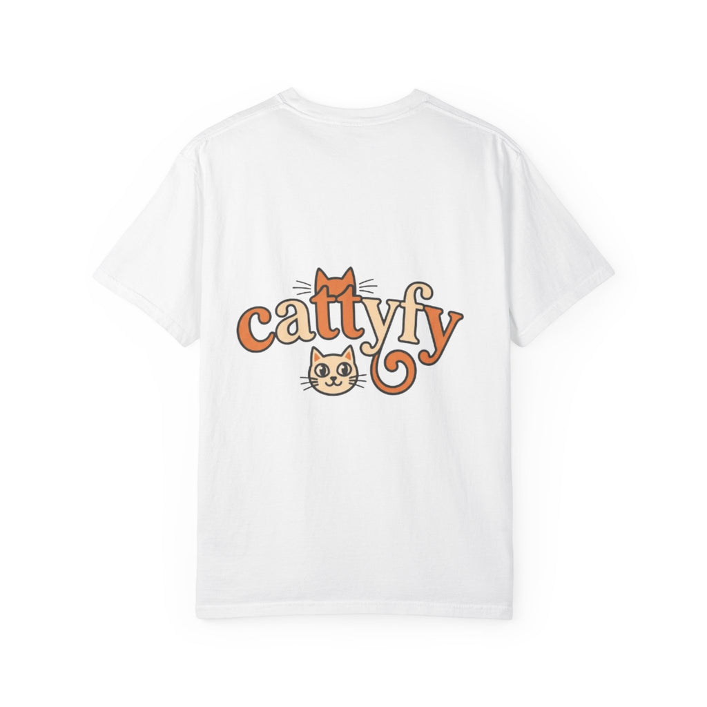 Cattyfy Retro Cat Graphic T-Shirt — Cute Orange Kitten Tee