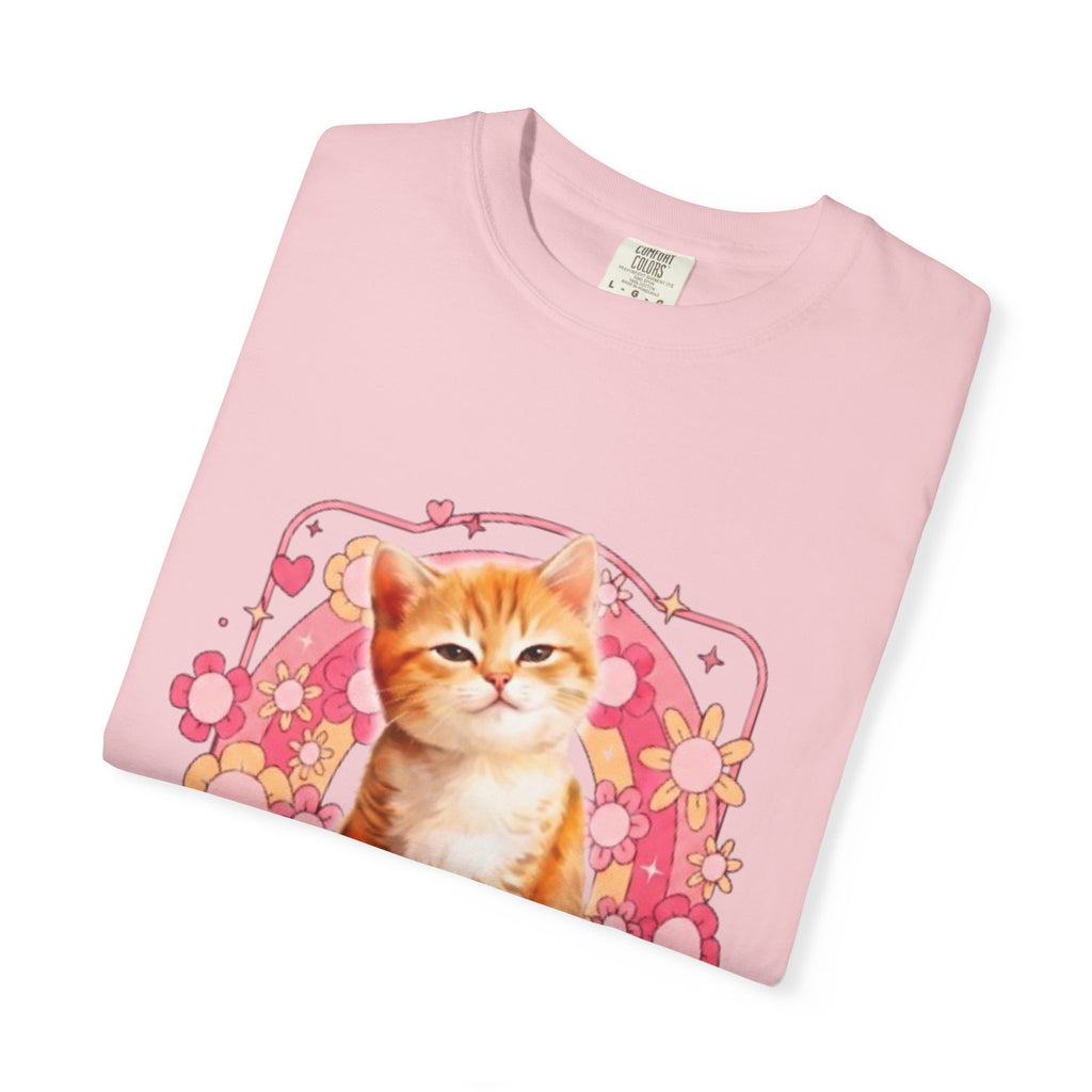 Cattyfy Cute Kitten Graphic T-Shirt — Retro Floral Cat Tee